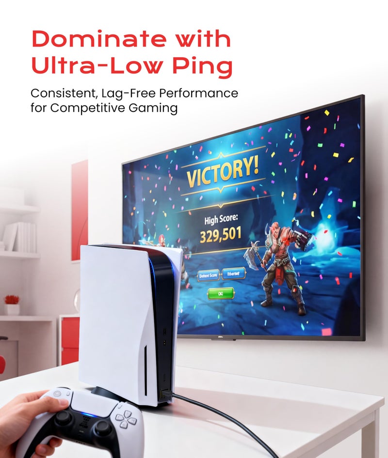 LINKUP Cat 8 Ethernet Cable | Long Internet Cord | High Speed LAN Connection | RJ45 connectors | Use with Cat 5/ Cat 6/ Cat 7 | Optimal for Gaming - Image 3